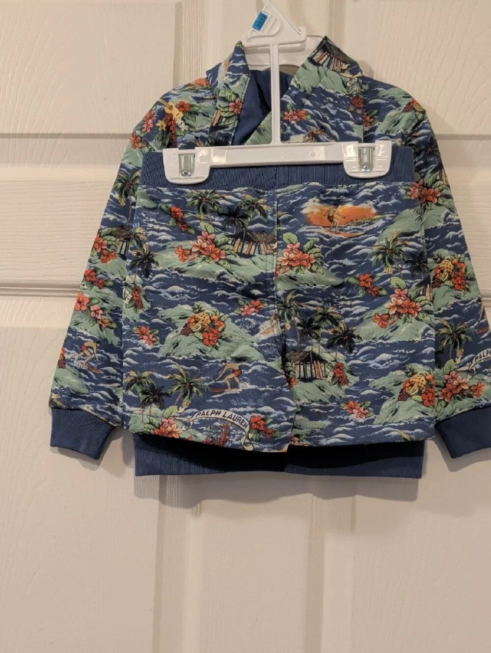 Ralph Lauren Boys' Tropical-Print Terry Hoodie & Shorts - Baby